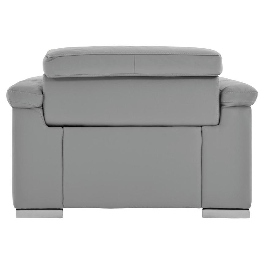 Charlie Light Gray Leather Power Recliner alternate image, 5 of 12 images.