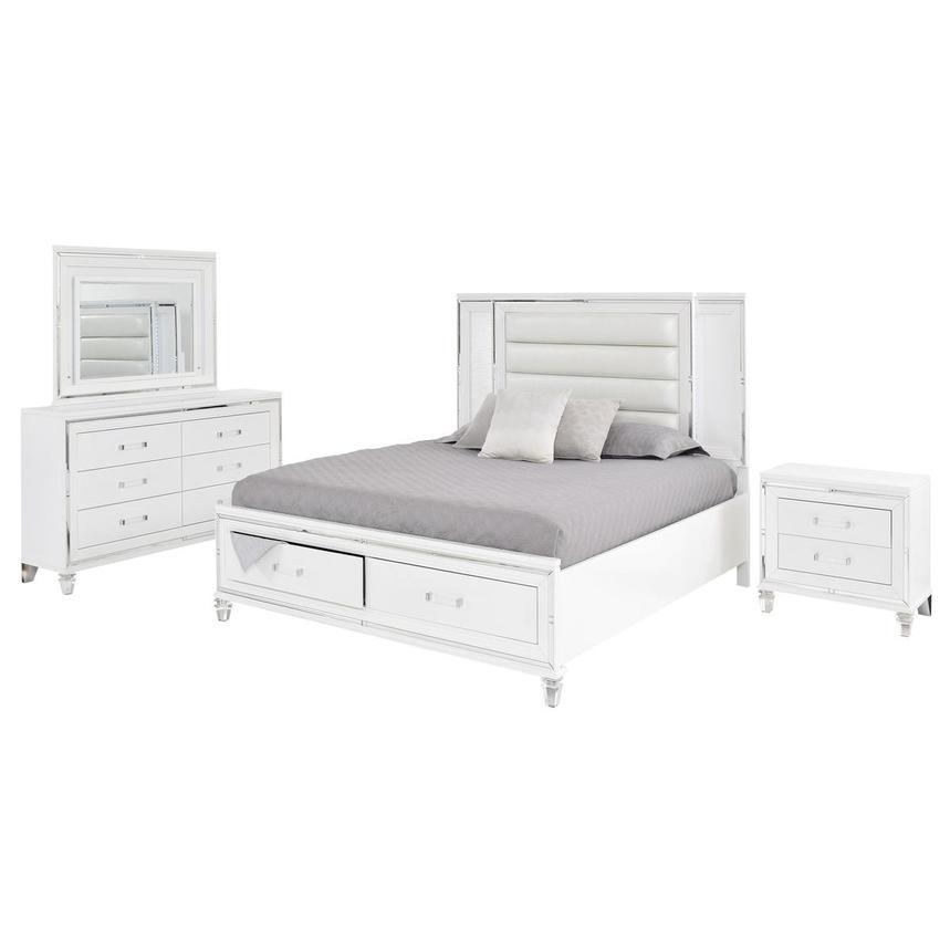 Stephanie White 4-Piece Queen Bedroom Set  main image, 1 of 6 images.