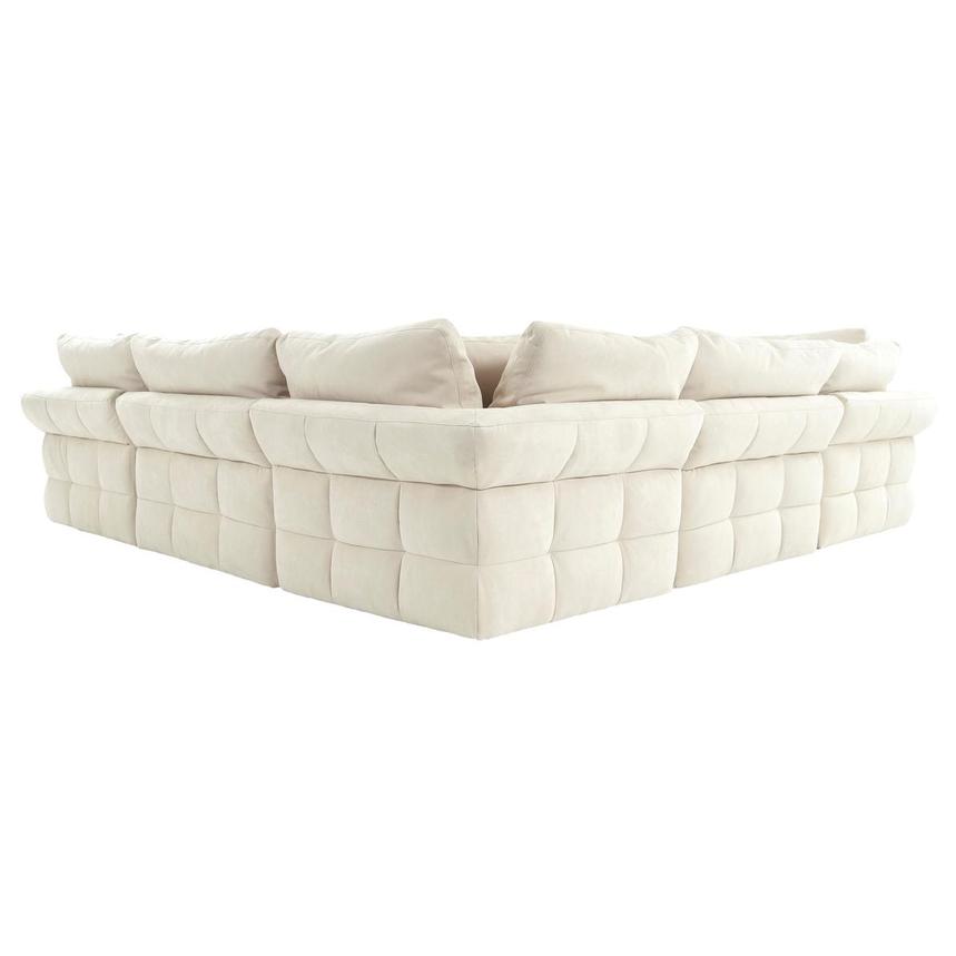 Francine Cream Corner Sofa with 5PCS/2 Armless Chairs  alternate image, 4 of 8 images.