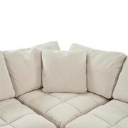 Francine Cream Corner Sofa with 5PCS/2 Armless Chairs  alternate image, 5 of 8 images.