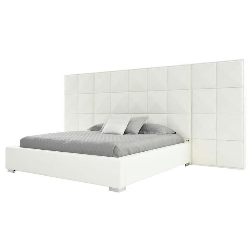 Lux Suite White King Platform Bed El, Tall King Platform Bed With Storage