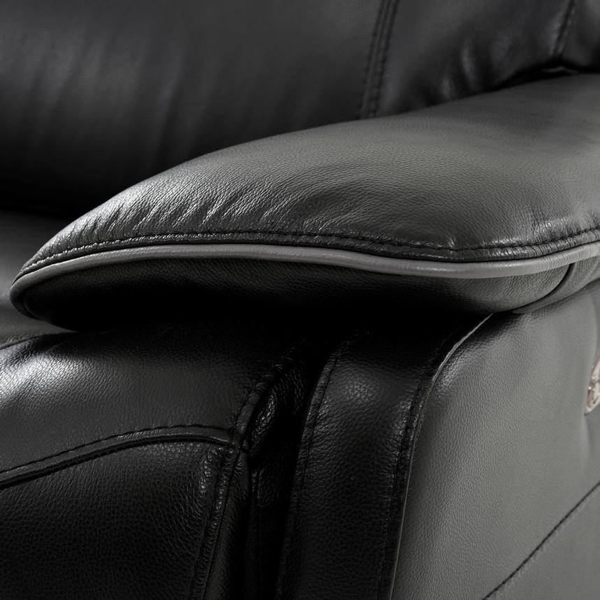 Austin Black Leather Power Reclining Sectional with 5PCS/2PWR  alternate image, 7 of 8 images.