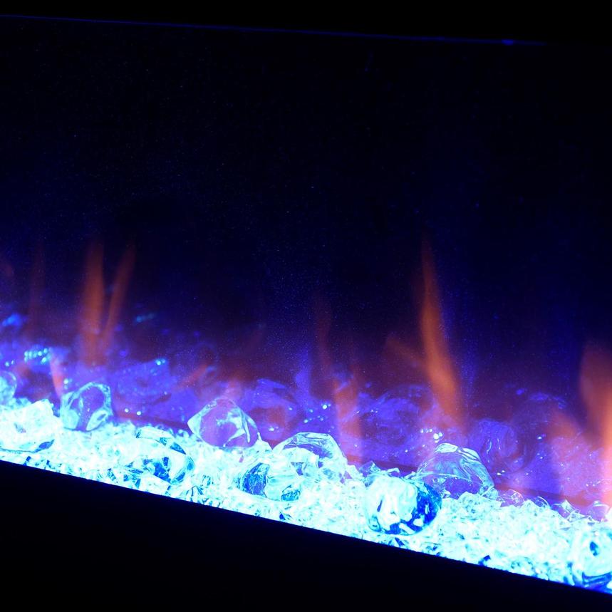 Rialto Gray Electric Fireplace w/Remote Control  alternate image, 8 of 14 images.