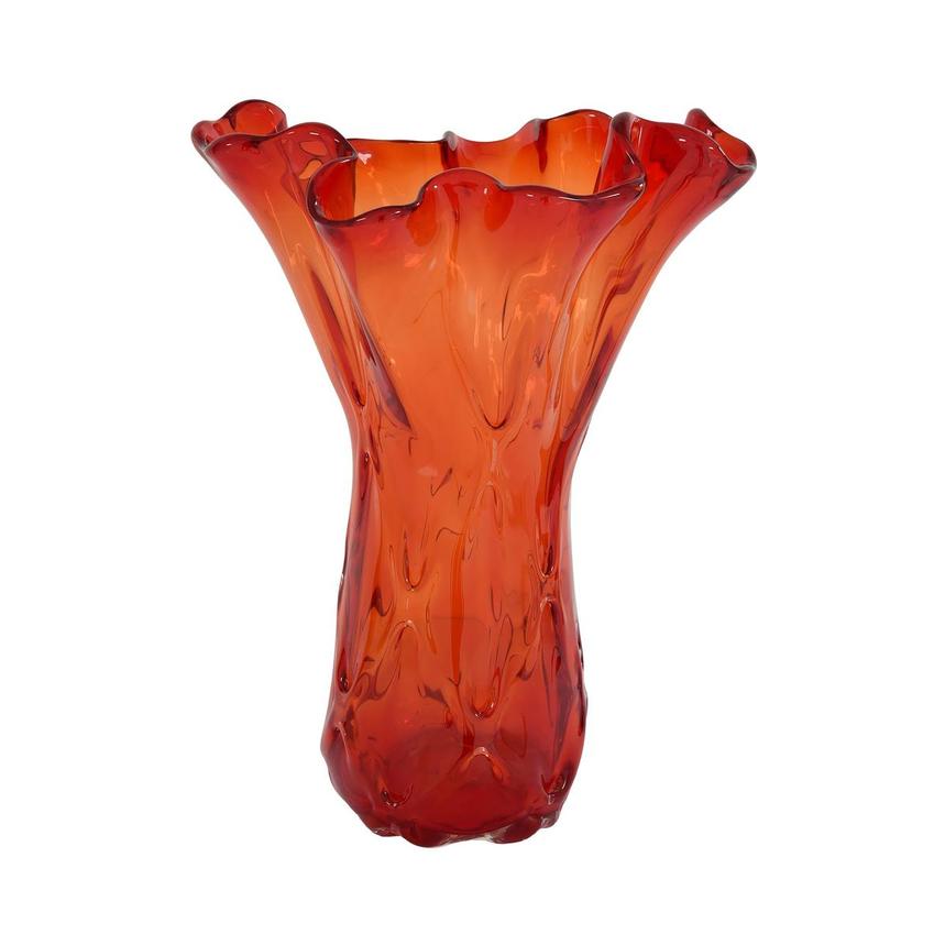 Mahle Red Glass Vase  main image, 1 of 6 images.