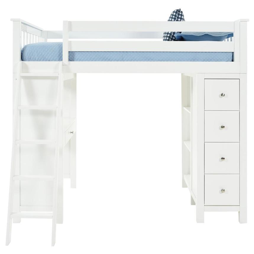 Haus White Twin Loft Bed w/Desk & Chest  main image, 1 of 15 images.