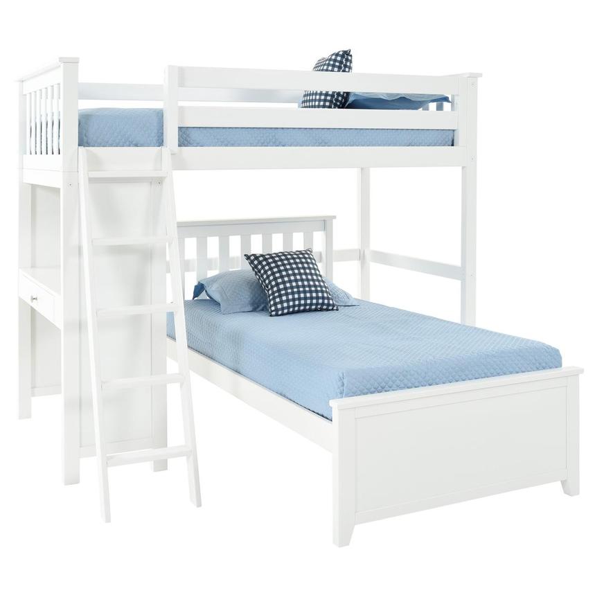 Haus White Twin Over Bunk Bed W, Full Over Twin Bunk Bed With Desk