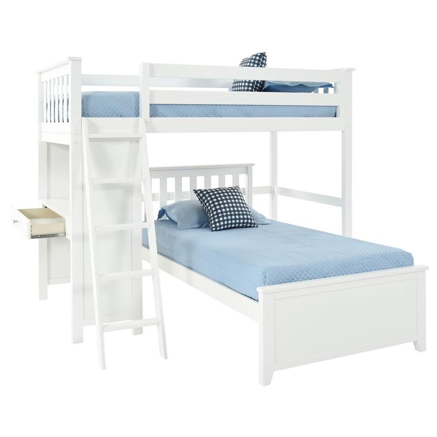 3 bed bunk bed with desk