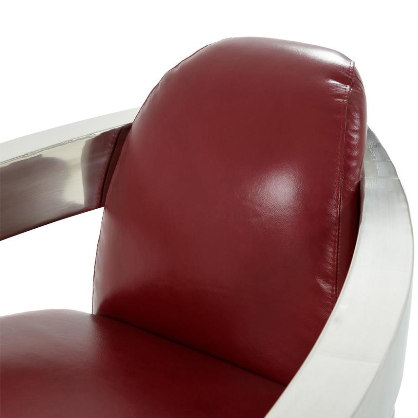 Aviator II Red Leather Accent Chair  alternate image, 6 of 8 images.