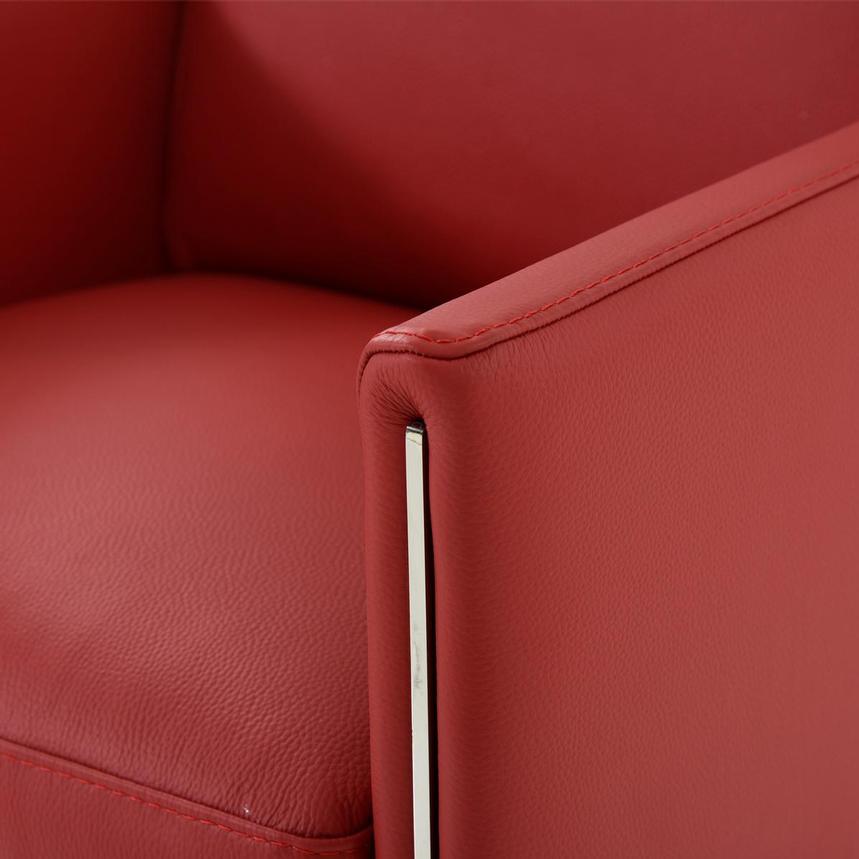 Coco Red Leather Accent Chair  alternate image, 6 of 8 images.