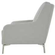 Puella Gray Leather Accent Chair  alternate image, 3 of 8 images.