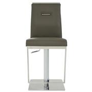Hyde Leather Gray Leather Adjustable Stool  alternate image, 2 of 9 images.