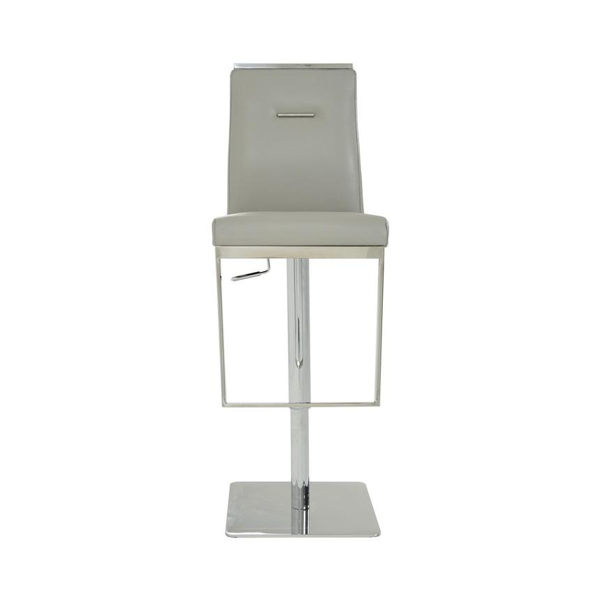 Hyde Leather Light Gray Leather Adjustable Stool  main image, 1 of 9 images.