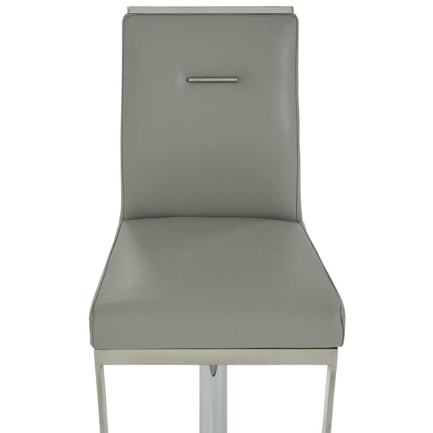 Hyde Leather Light Gray Leather Adjustable Stool  alternate image, 6 of 9 images.