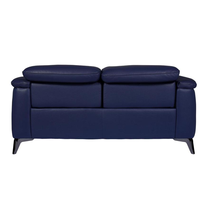 Anabel Blue Leather Power Reclining Loveseat  alternate image, 5 of 12 images.