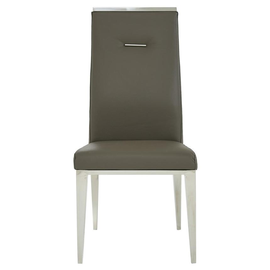 Hyde Gray Leather Side Chair  alternate image, 2 of 7 images.