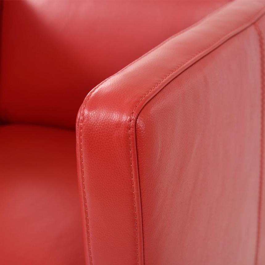 Cute Red Leather Swivel Chair  alternate image, 6 of 8 images.