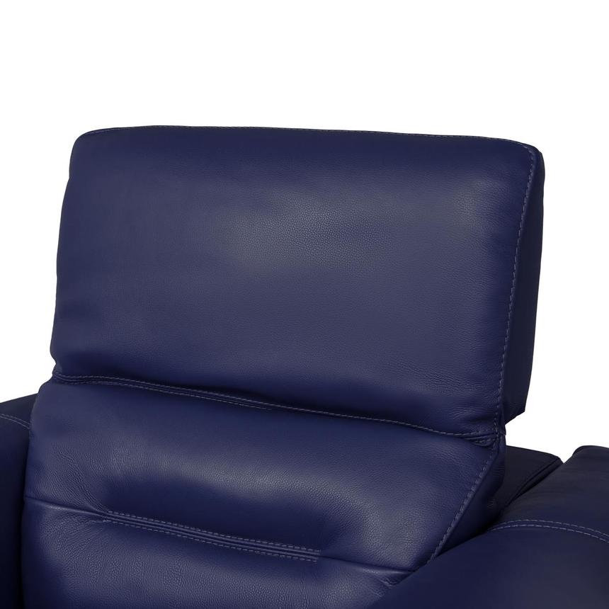 Anabel Blue Leather Power Recliner  alternate image, 6 of 12 images.