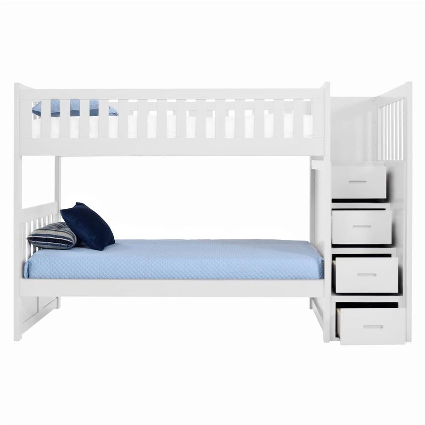 Balto White Twin Bunk Bed w/Storage  alternate image, 4 of 7 images.