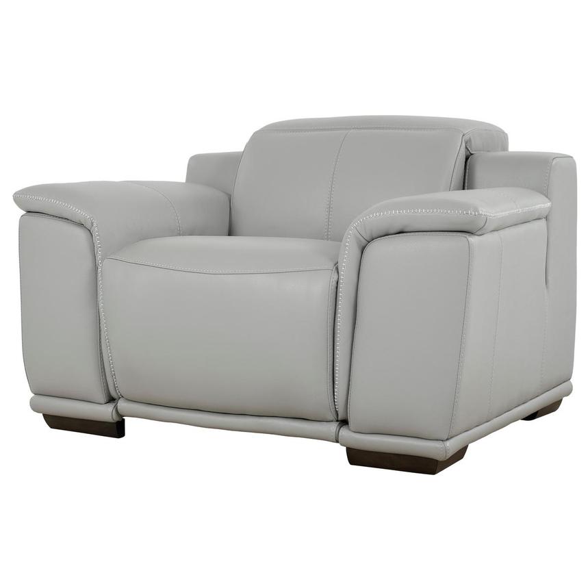 Davis 2.0 Silver Leather Power Recliner  alternate image, 2 of 10 images.