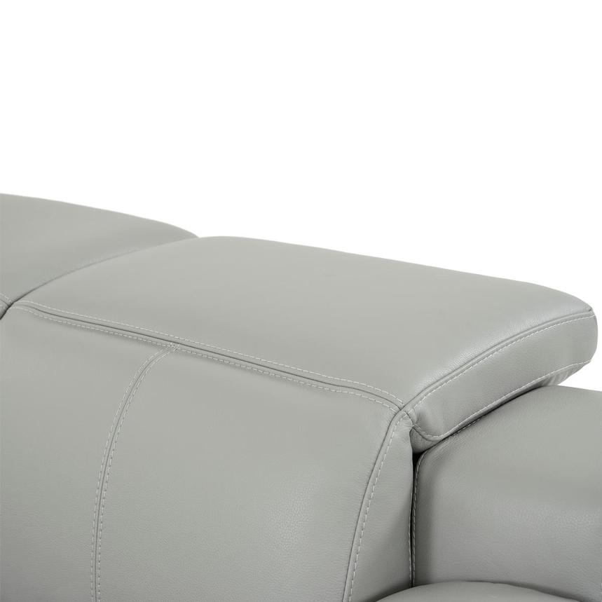Davis 2.0 Light Gray Leather Power Reclining Loveseat  alternate image, 7 of 10 images.