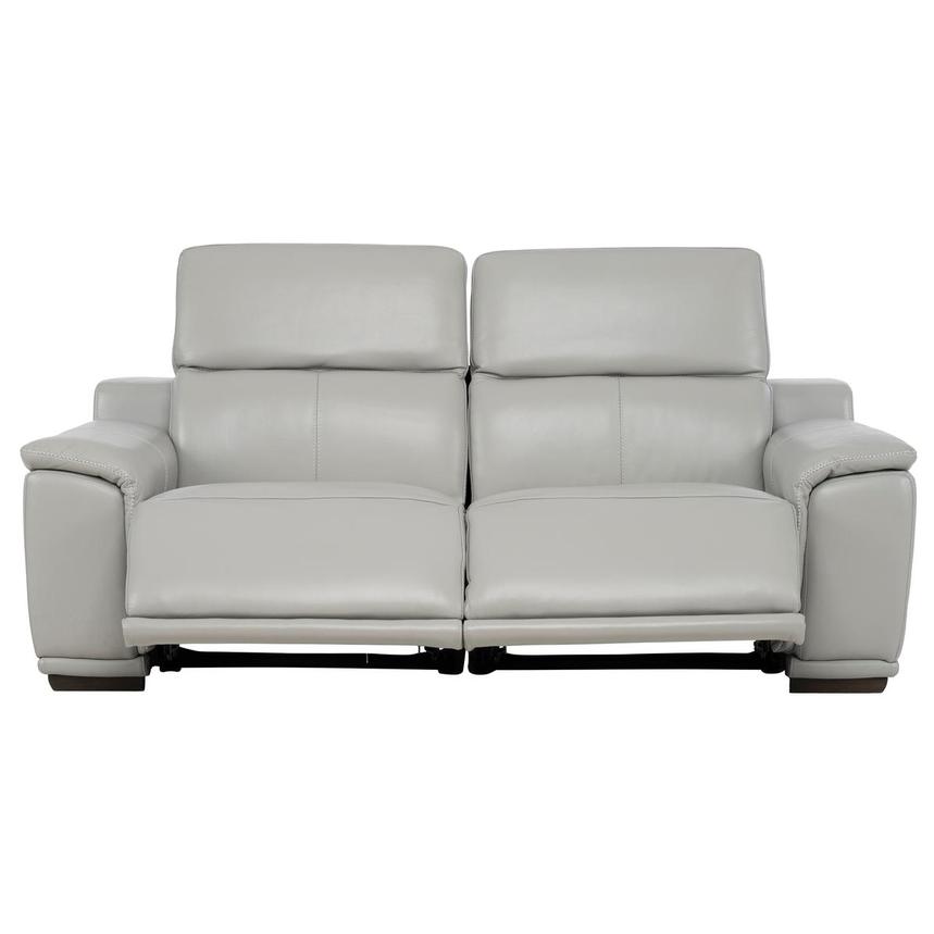 Davis 2.0 Silver Leather Power Reclining Loveseat  alternate image, 2 of 9 images.