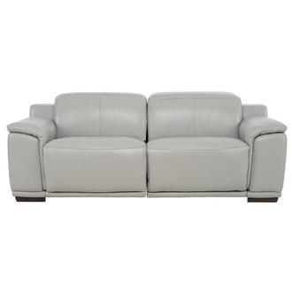 Davis 2.0 Silver Leather Power Reclining Sofa