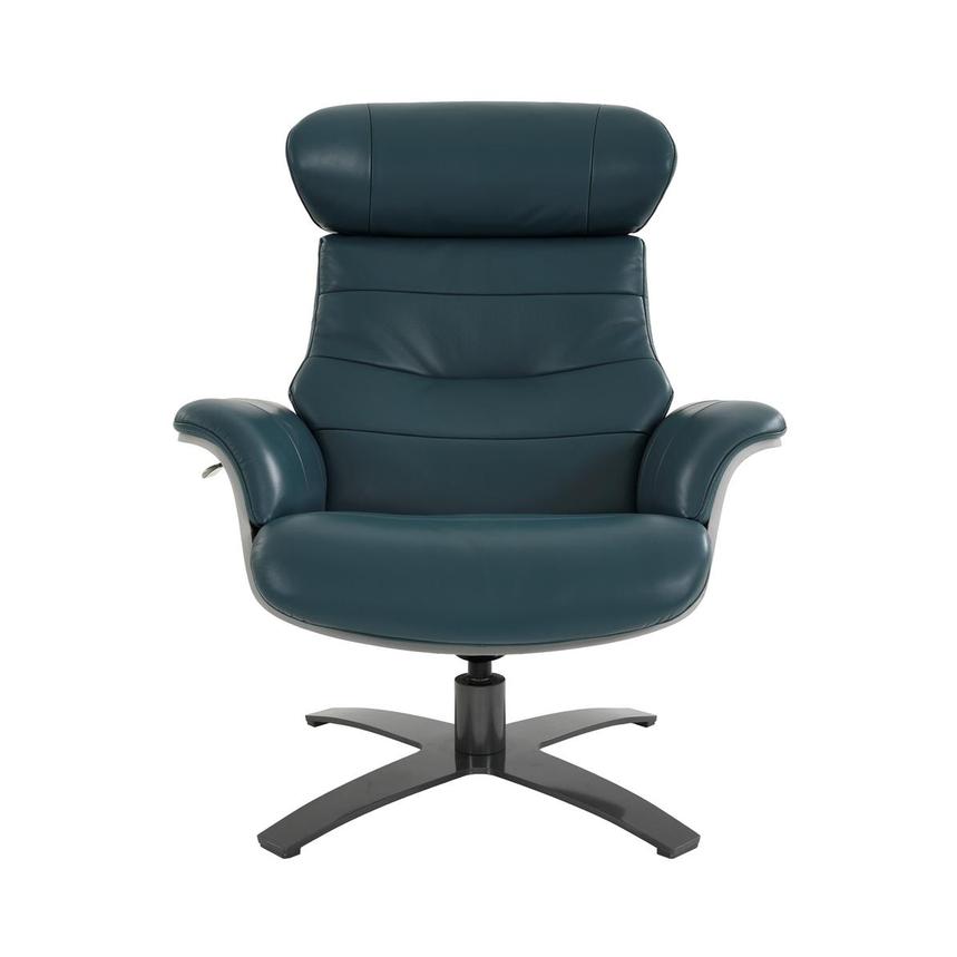 Enzo Green Leather Swivel Chair El Dorado Furniture