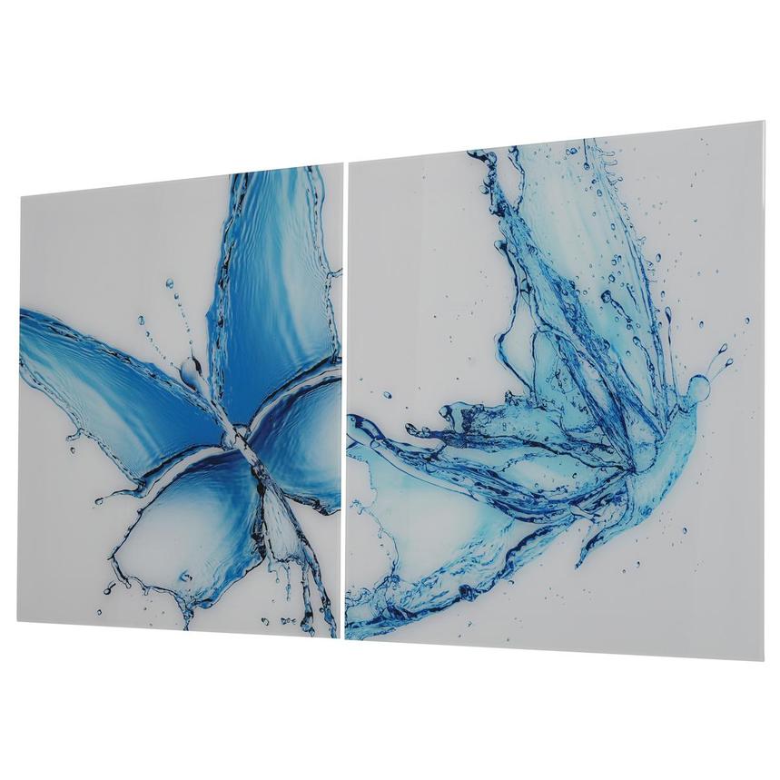 Papillon Bleu Set of 2 Acrylic Wall Art  alternate image, 2 of 4 images.