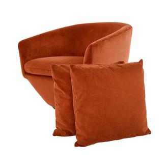 Andy Orange Swivel Accent Chair w/2 Pillows