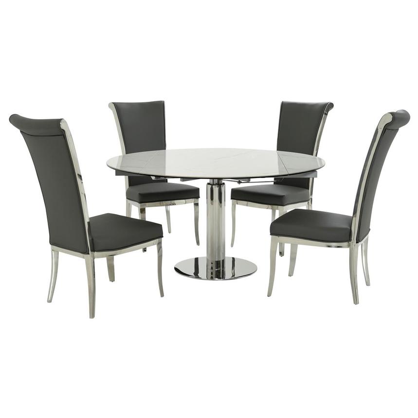 Tami Faux Marble/Joy Gray 5-Piece Dining Set  main image, 1 of 12 images.