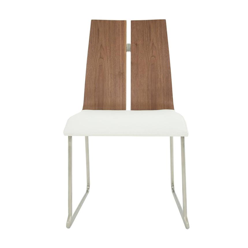 Valencia Walnut/White Side Chair  main image, 1 of 6 images.