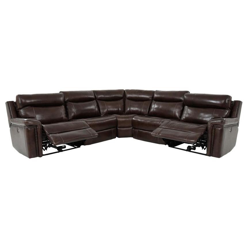 Billy Joe Leather Power Reclining Sectional with 5PCS/2PWR  alternate image, 2 of 9 images.