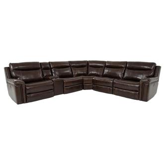 Billy Joe Leather Power Reclining Sectional