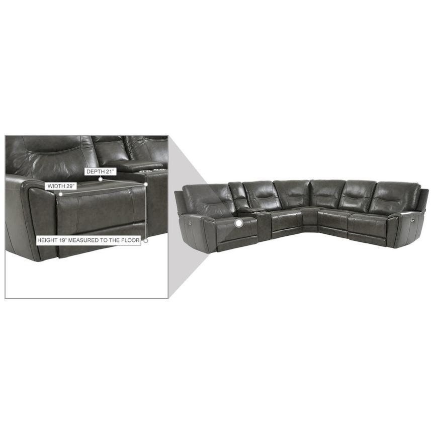 London Leather Power Reclining Sectional with 6PCS/2PWR  alternate image, 11 of 11 images.
