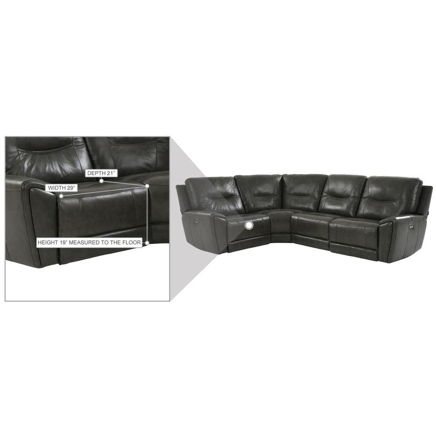 London Leather Power Reclining Sectional with 4PCS/2PWR  alternate image, 9 of 9 images.