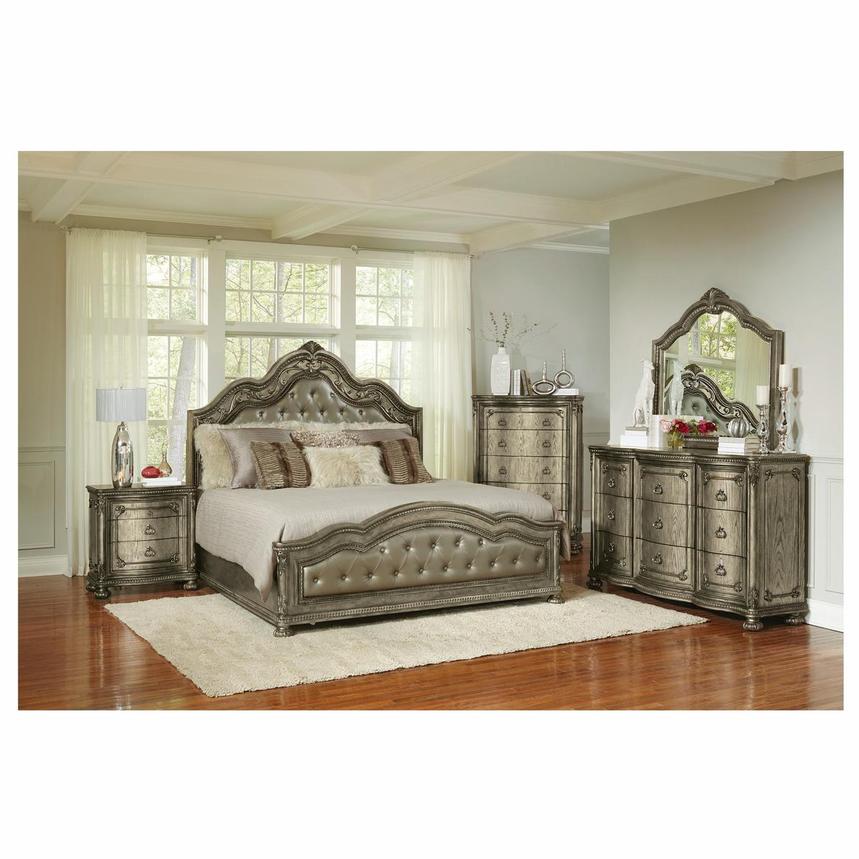 Granada Gray King Panel Bed  alternate image, 2 of 6 images.