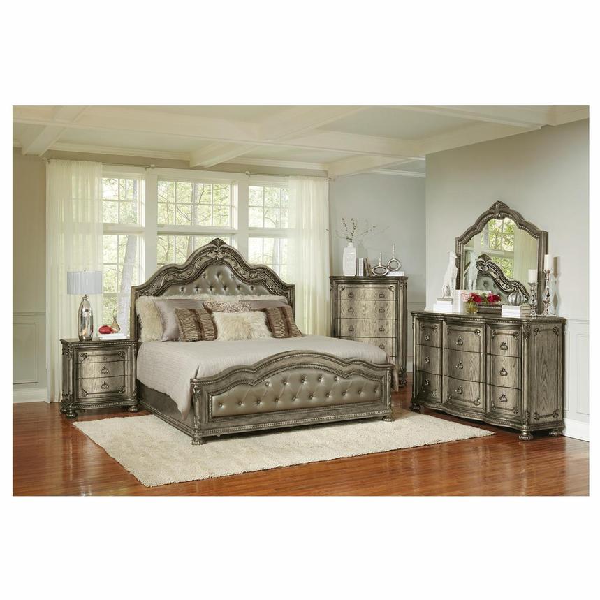 Granada Gray 4-Piece Queen Bedroom Set  alternate image, 2 of 6 images.