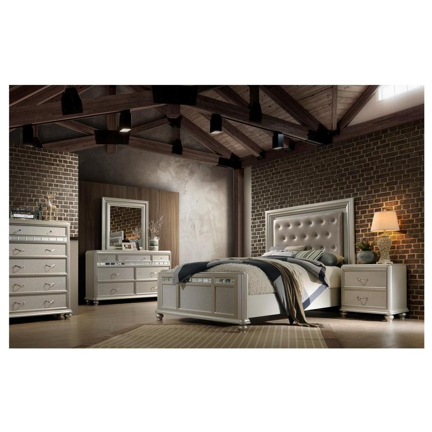 Kaleidoscope Silver 4-Piece King Bedroom Set  alternate image, 2 of 10 images.