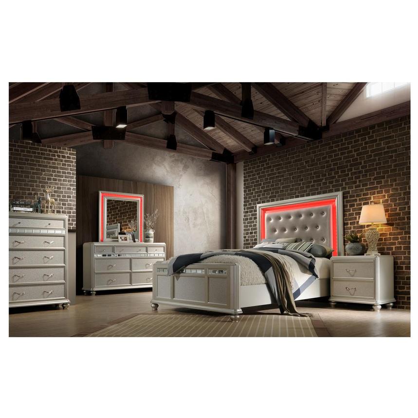 Kaleidoscope Silver 4-Piece Queen Bedroom Set  alternate image, 6 of 10 images.