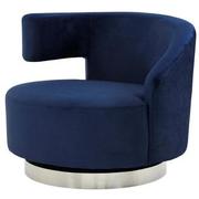 Okru II Dark Blue Accent Chair w/2 Pillows  alternate image, 4 of 12 images.