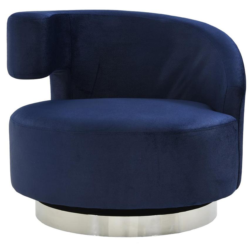 Okru II Dark Blue Accent Chair  main image, 1 of 8 images.