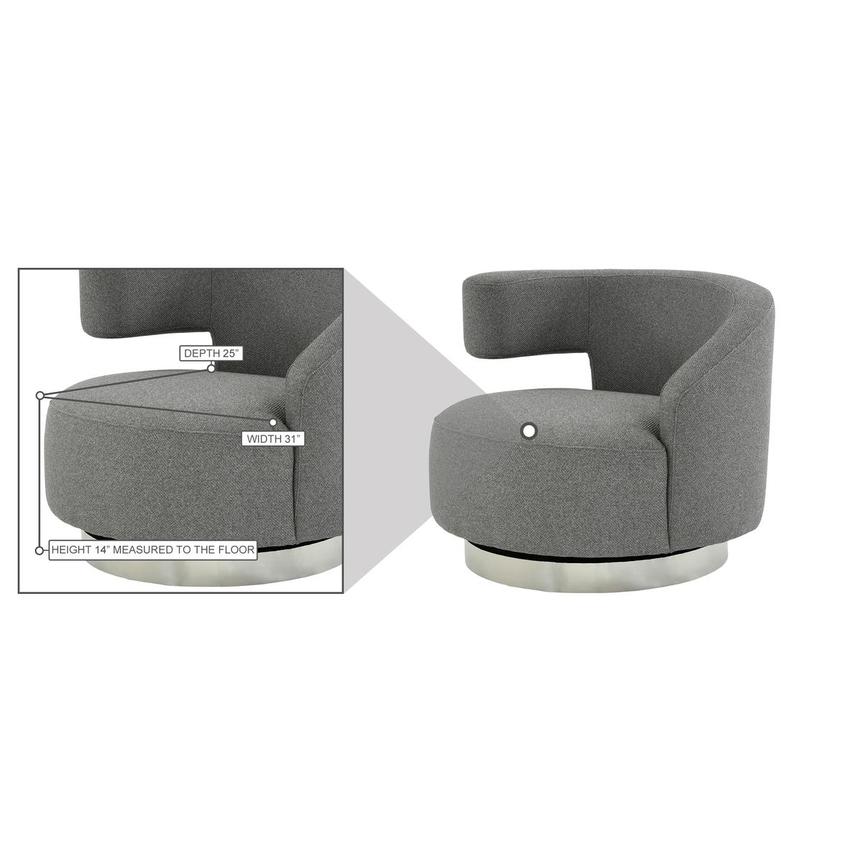 Okru Dark Gray Accent Chair  alternate image, 8 of 8 images.