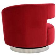 Okru II Red Swivel Chair w/2 Pillows  alternate image, 6 of 12 images.