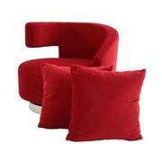 Okru II Red Swivel Chair w/2 Pillows  main image, 1 of 12 images.
