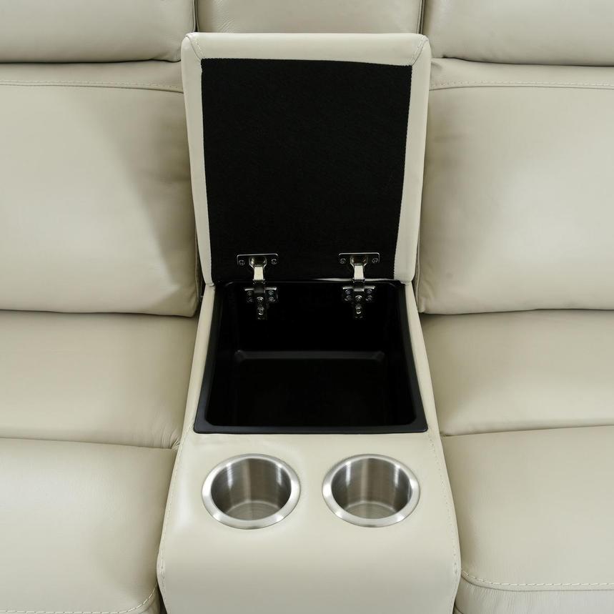Benz Cream Home Theater Leather Seating with 5PCS/2PWR alternate image, 9 of 12 images.