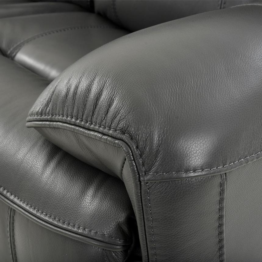 Cody Gray Leather Power Reclining Loveseat  alternate image, 7 of 9 images.