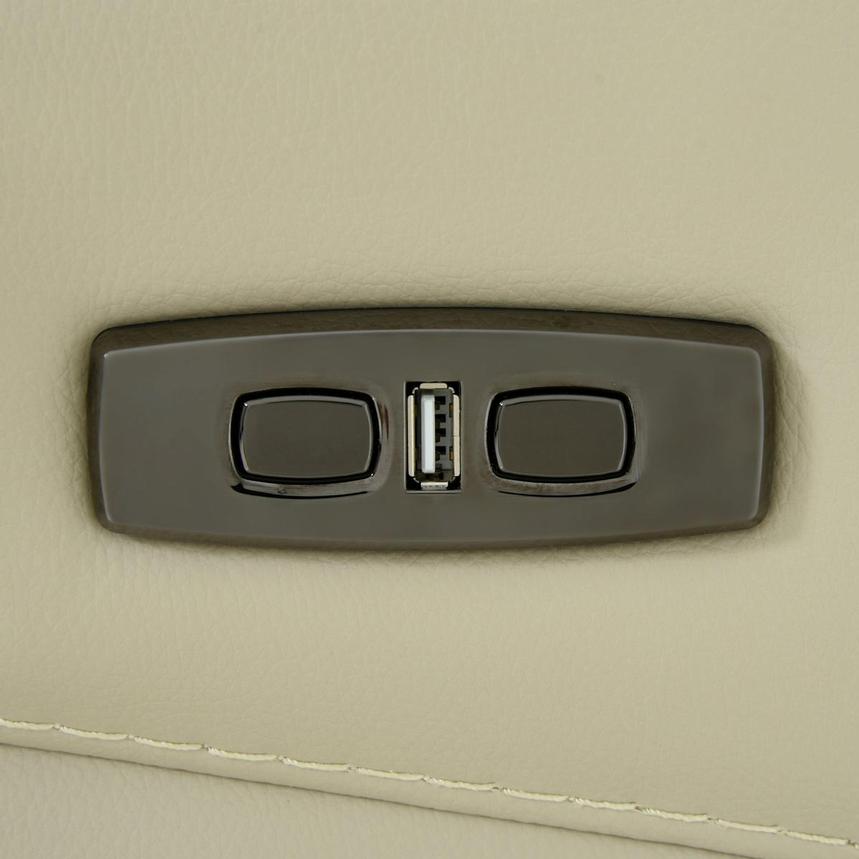 Benz Cream Leather Power Reclining Sectional with 5PCS/2PWR  alternate image, 8 of 9 images.