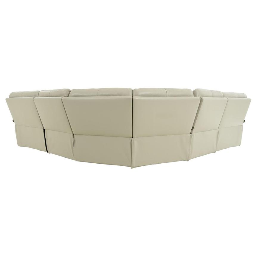 Benz Cream Leather Power Reclining Sectional with 5PCS/3PWR  alternate image, 4 of 9 images.