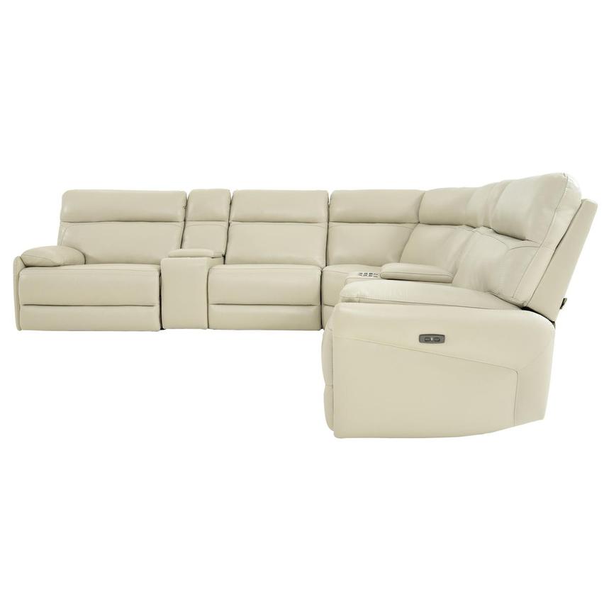 Benz Cream Leather Power Reclining Sectional with 7PCS/3PWR  alternate image, 3 of 11 images.