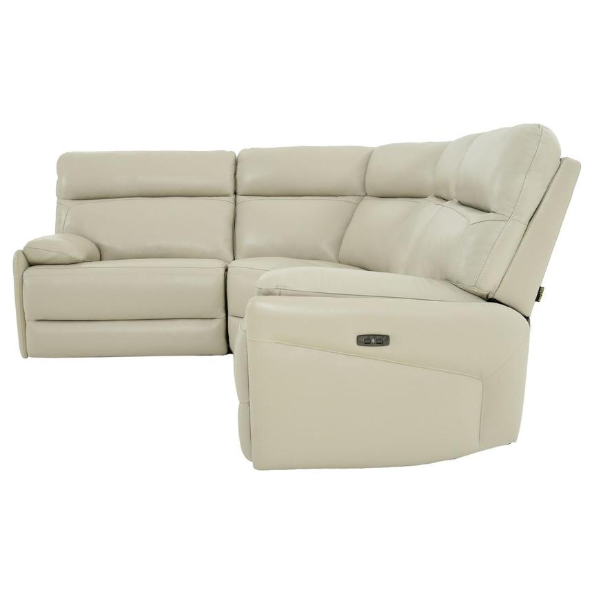 Benz Cream Leather Power Reclining Sectional with 4PCS/2PWR  alternate image, 3 of 9 images.